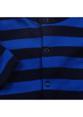 Snugzeez Full Sleeve Romper - Blue Stripes - Blanket Babies